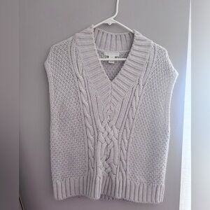 H&M Cream Knit Sweater Vest
